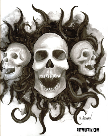 SkullSnakes - ink study