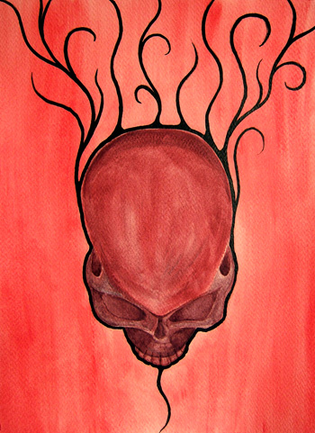 overgrown-psychedelic skull 2
